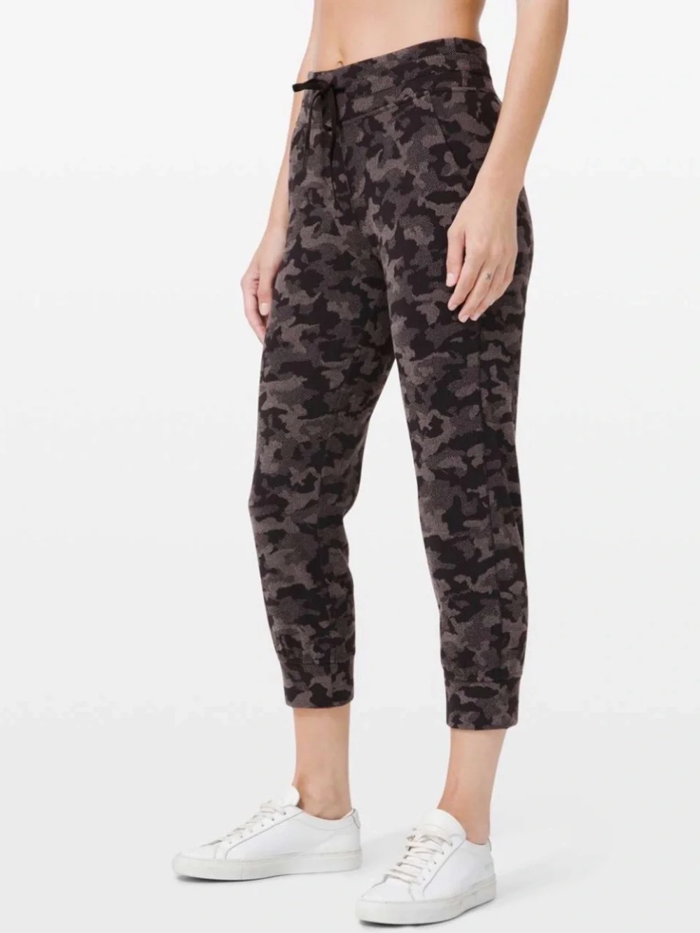 Lululemon Ready to Rulu Jogger Crop 10 Heritage Camo Jacquard Black Lunar Rock
